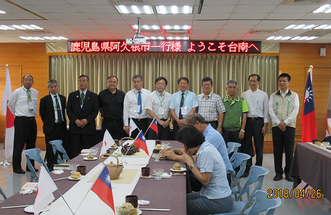 迎接日本鹿兒島縣阿久根市市長及議長等貴賓