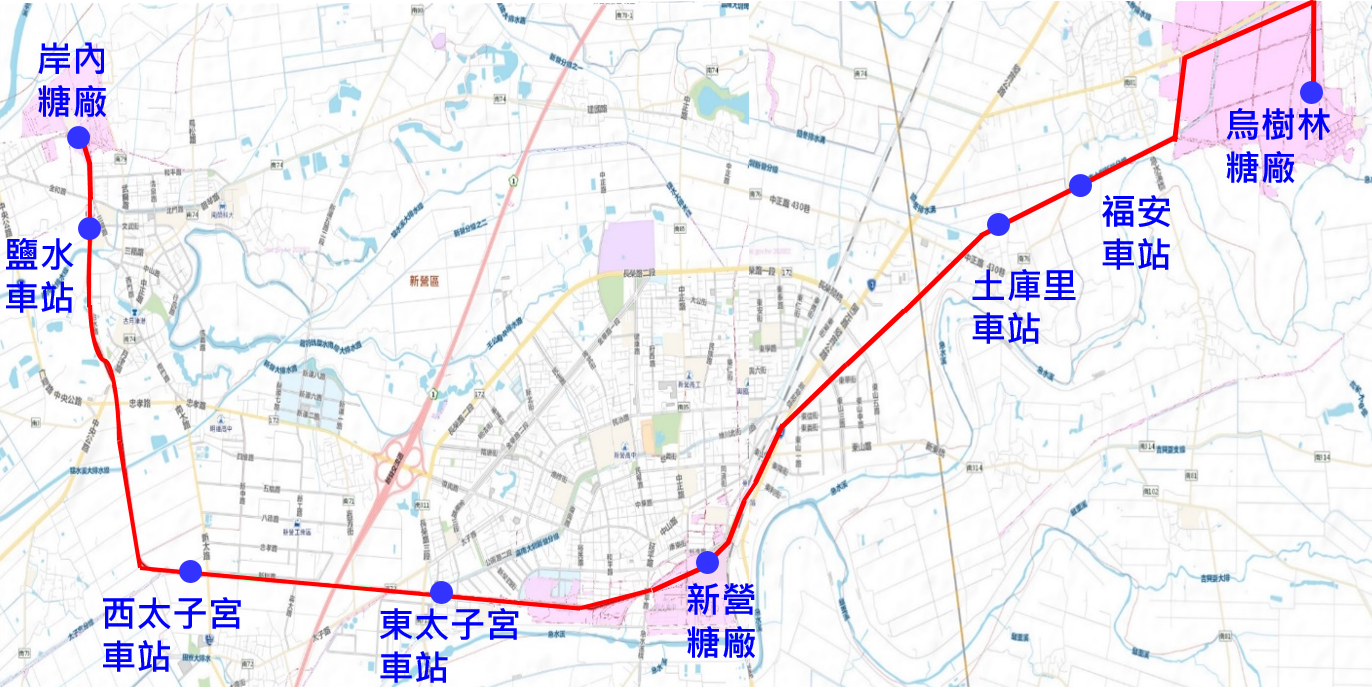 臺南段路線圖