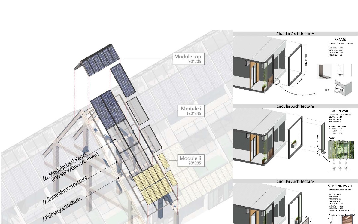 Modular design concepts are adopted from the main structure to the facade construction.